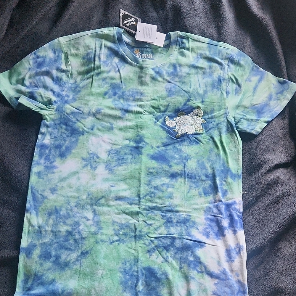 Blue and Green Tie-Dye T-Shirt